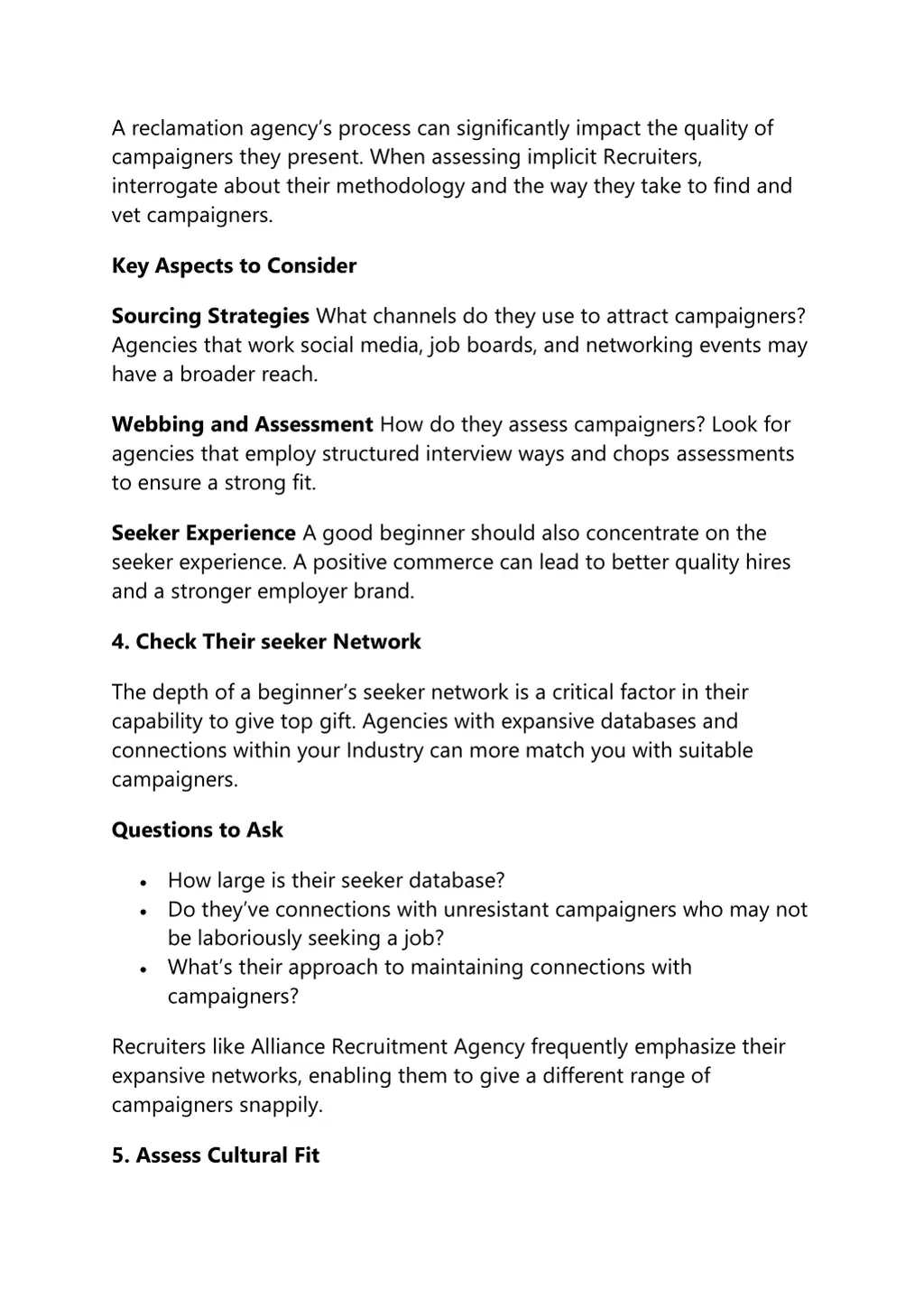 a reclamation a gency s process can significantly