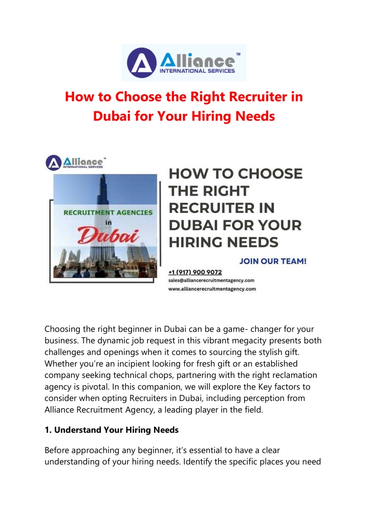 how to choose the right recruiter in dubai