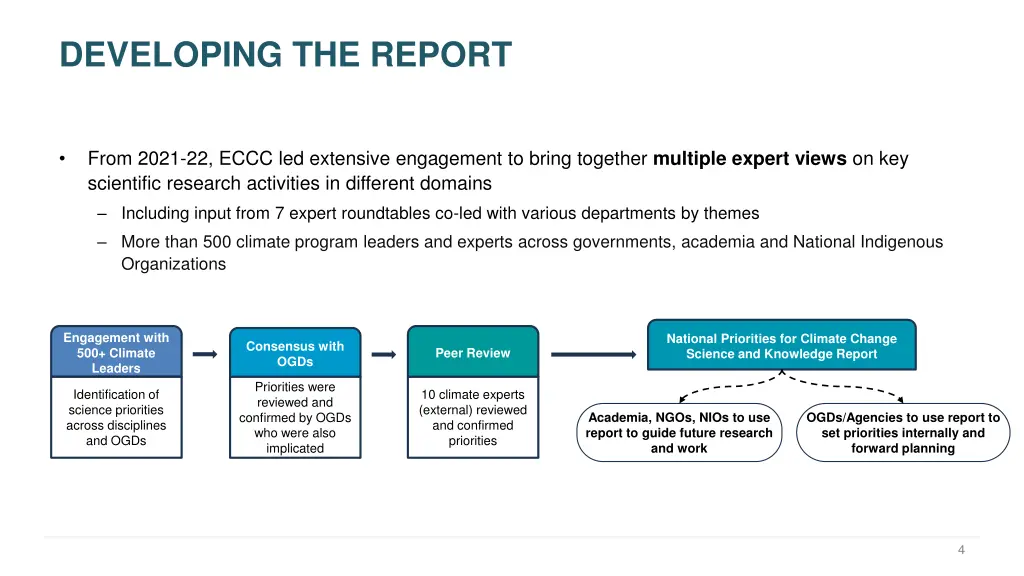 developing the report