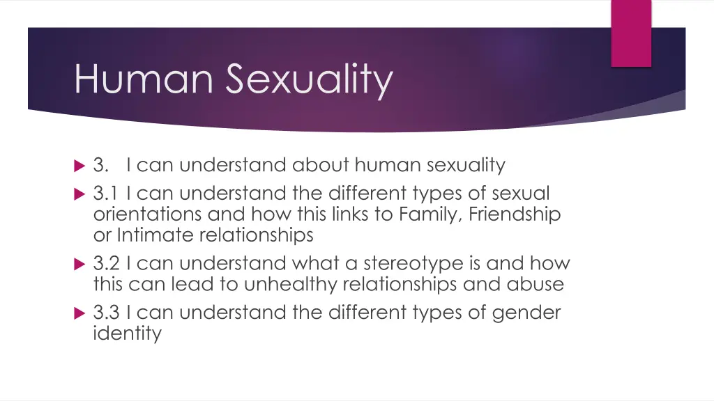 human sexuality