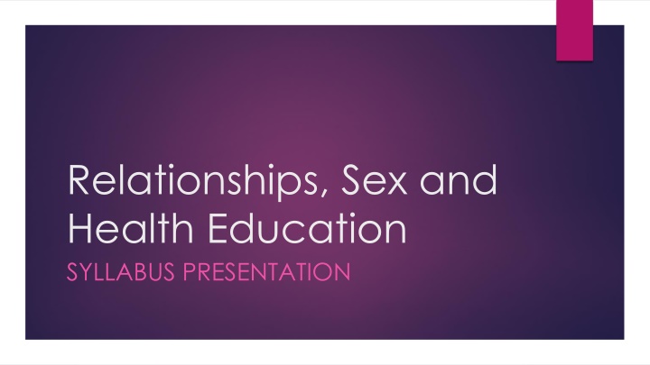 relationships sex and health education syllabus