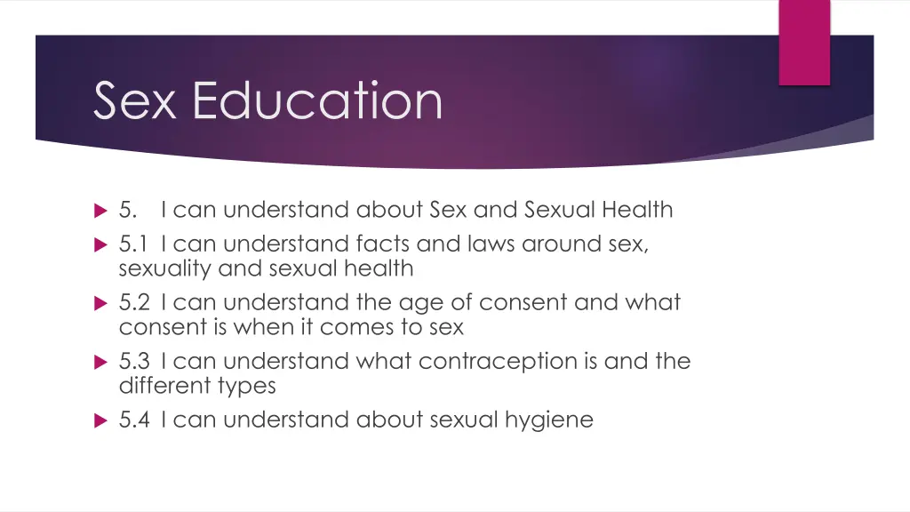 sex education