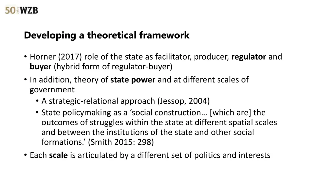 developing a theoretical framework