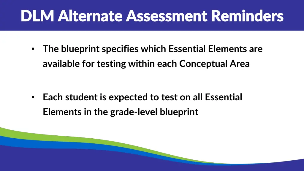 dlm alternate assessment reminders dlm alternate