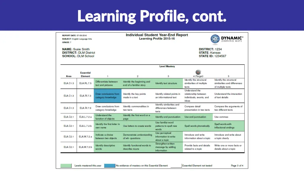 learning profile cont learning profile cont