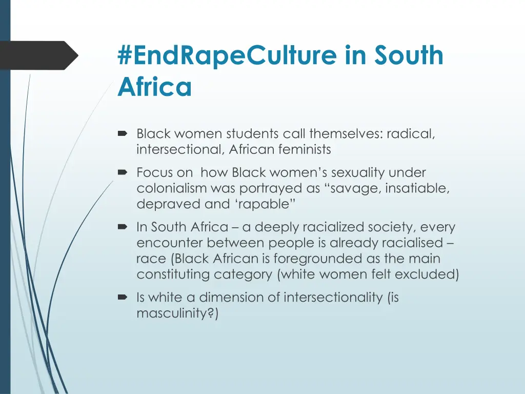 endrapeculture in south africa