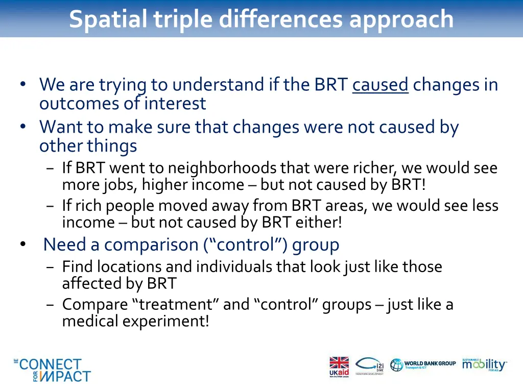 spatial triple differences approach