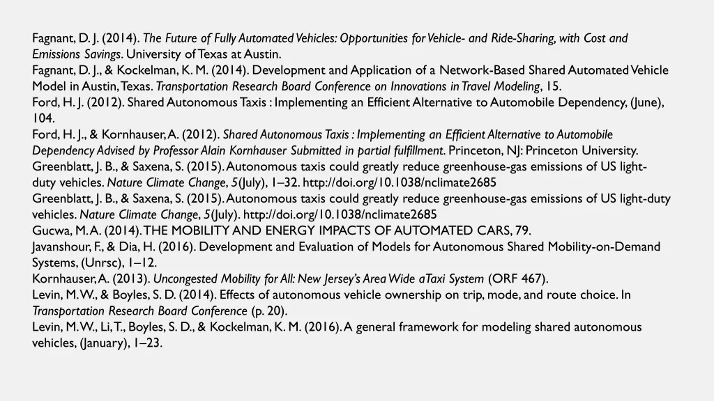 fagnant d j 2014 the future of fully automated