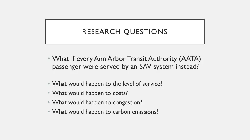 research questions