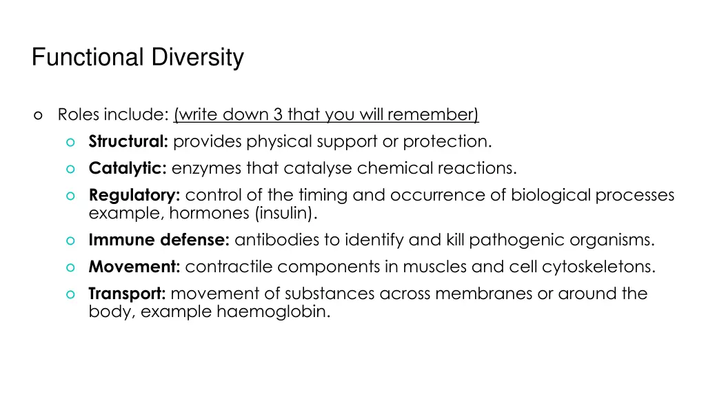 functional diversity