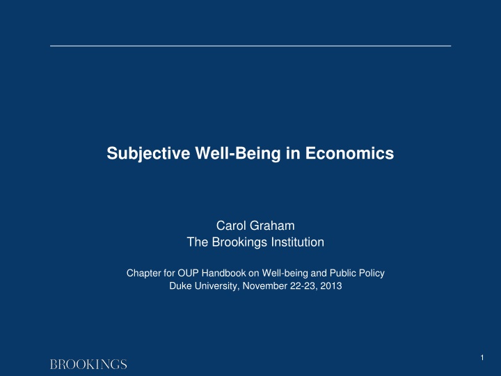 subjective well being in economics