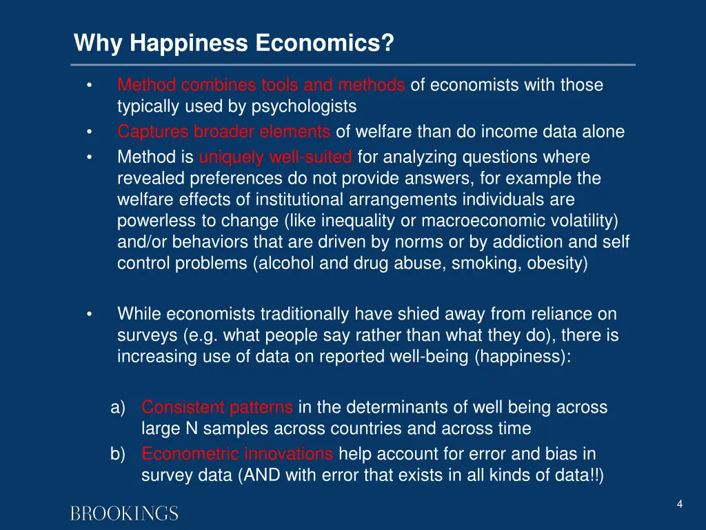 why happiness economics