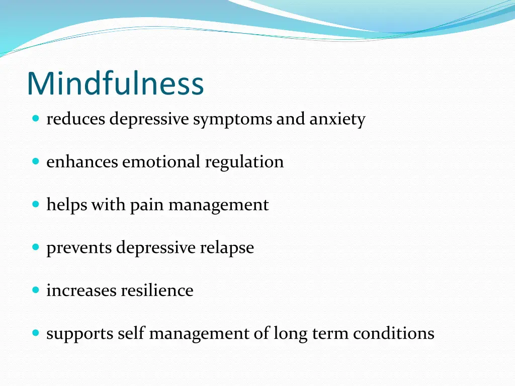 mindfulness reduces depressive symptoms