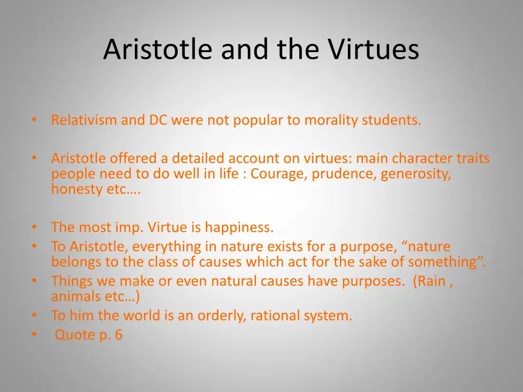 aristotle and the virtues