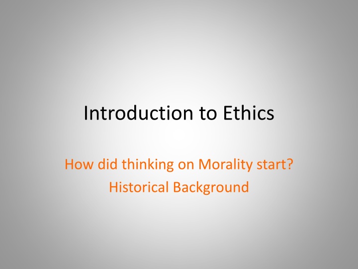 introduction to ethics