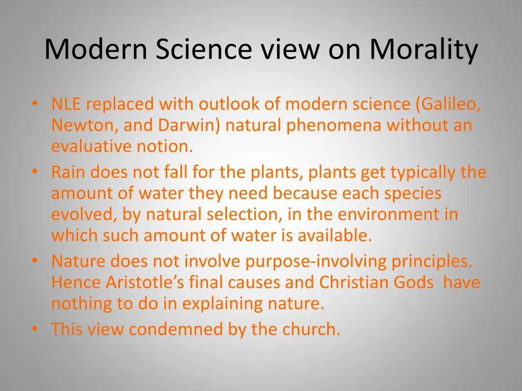 modern science view on morality