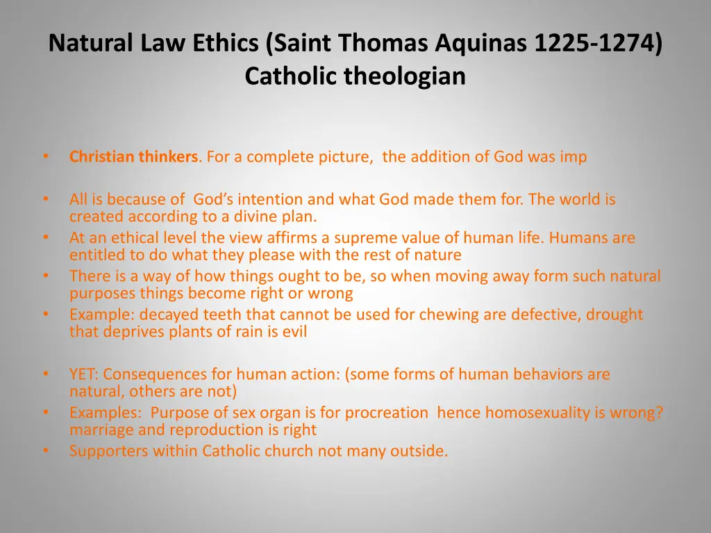 natural law ethics saint thomas aquinas 1225 1274