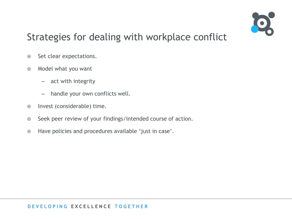 strategies for dealing with workplace conflict