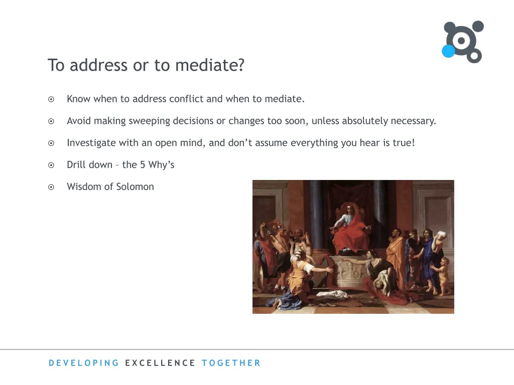 to address or to mediate