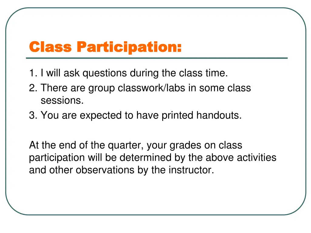 class class participation participation