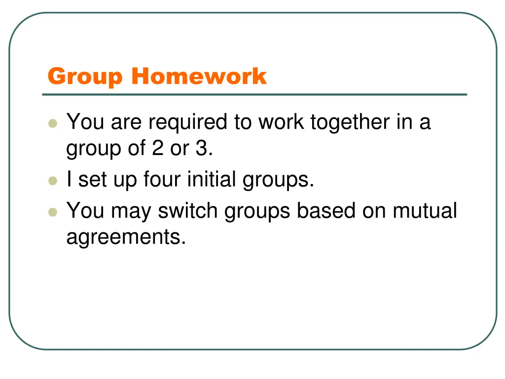 group homework