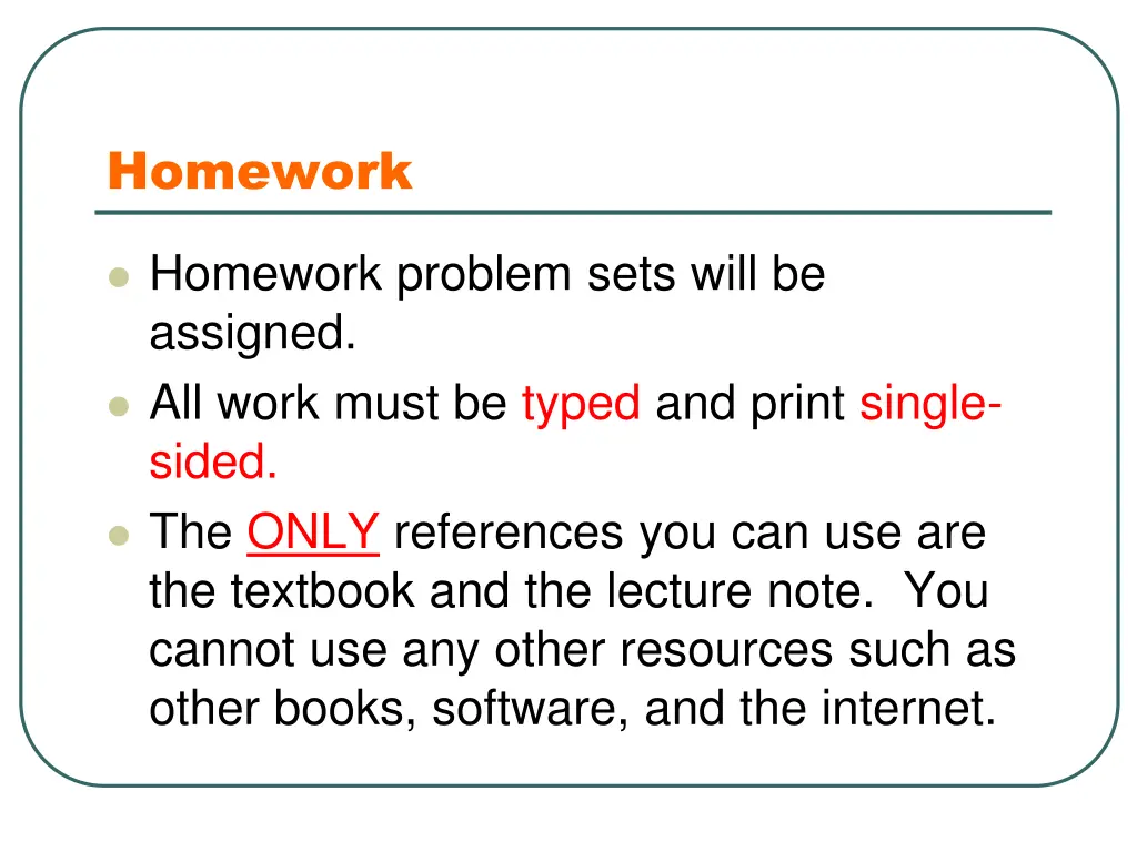 homework