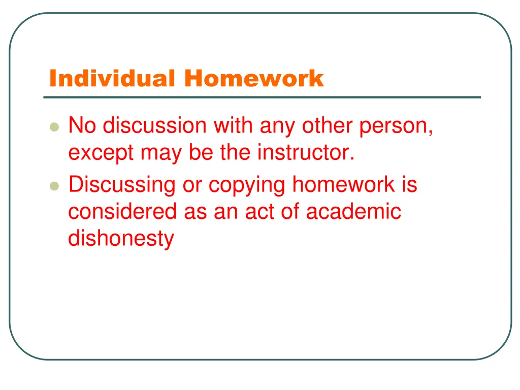 individual homework