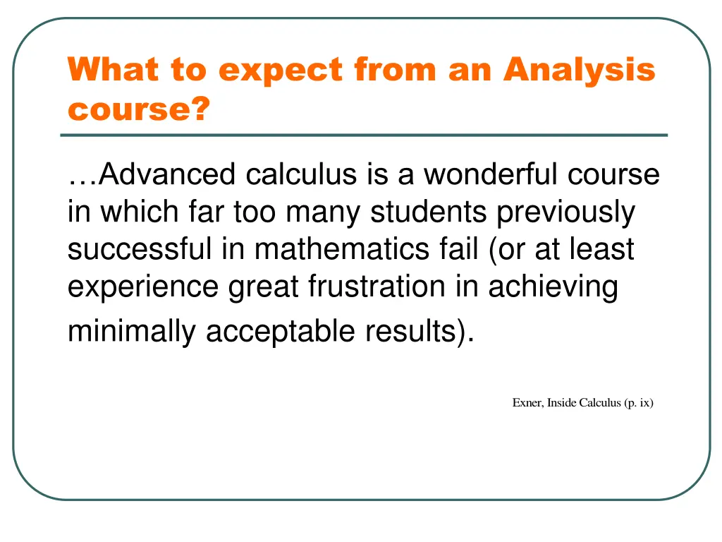 what to expect from an analysis course 1