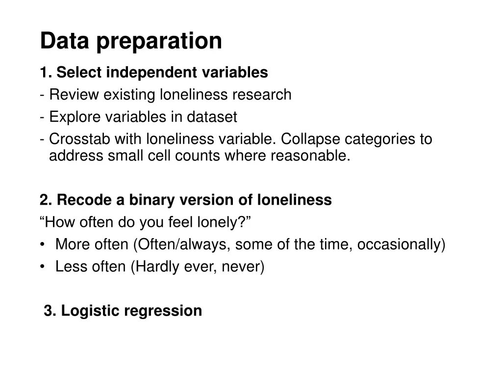 data preparation