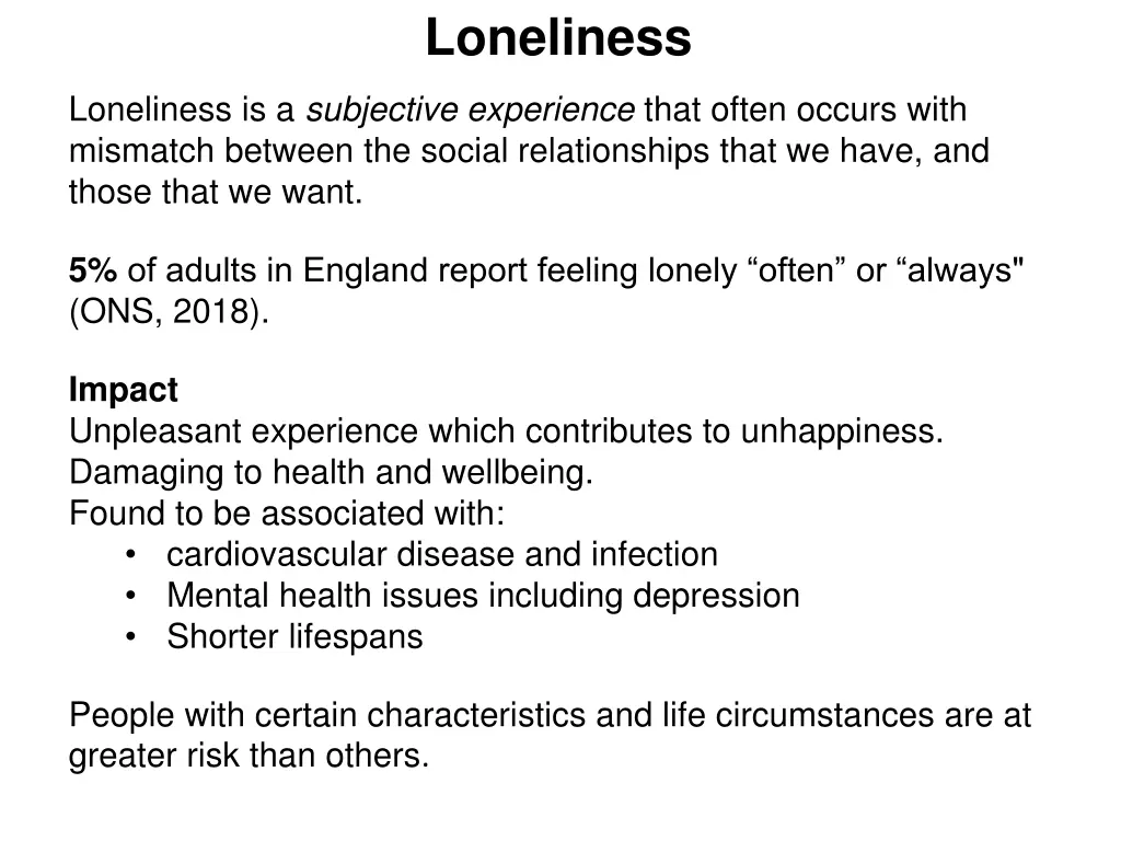 loneliness