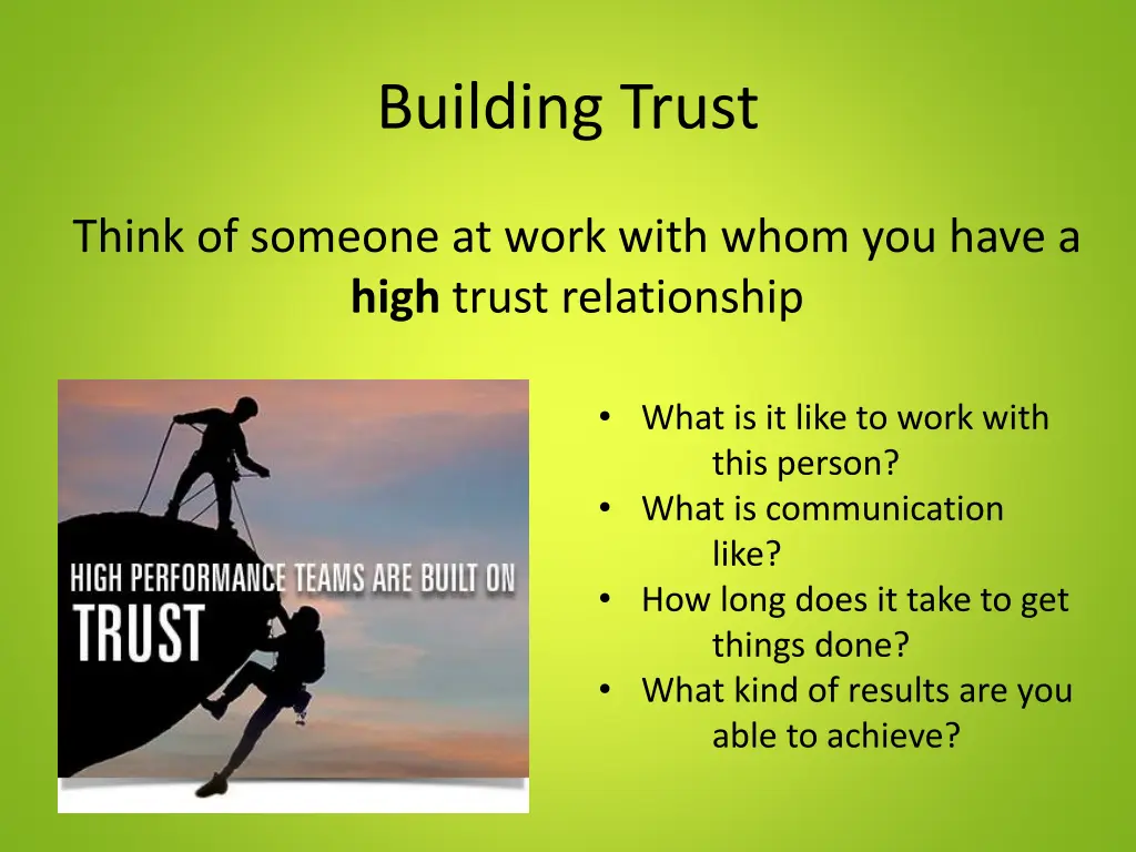 building trust 1