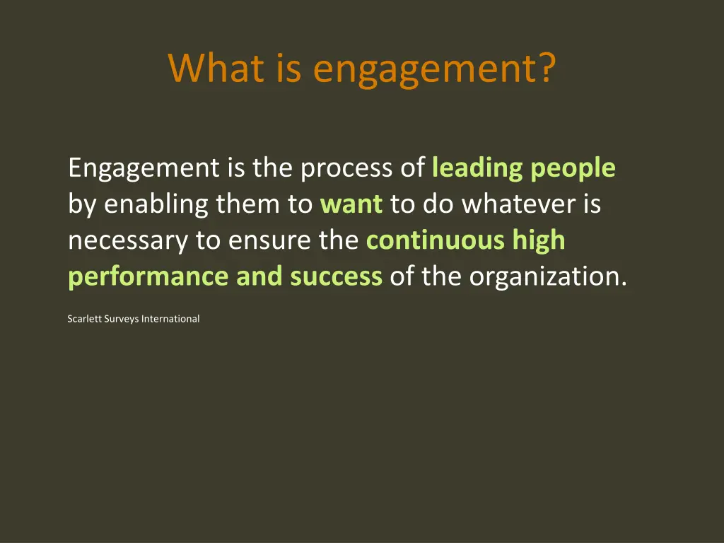 what is engagement