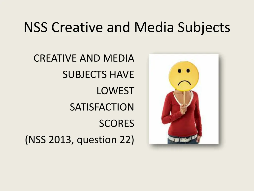 nss creative and media subjects