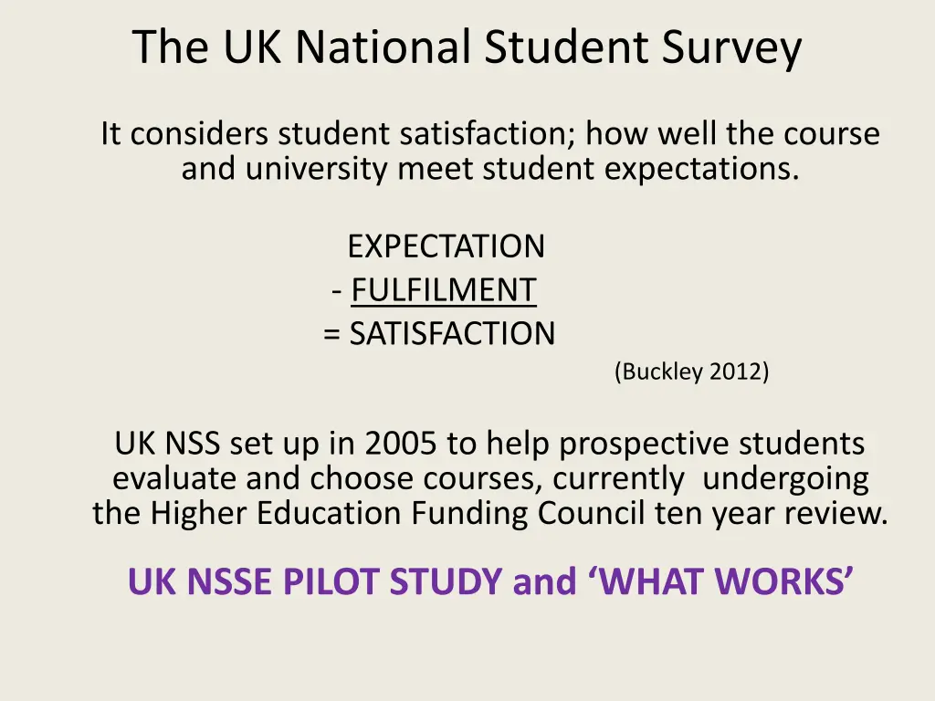 the uk national student survey