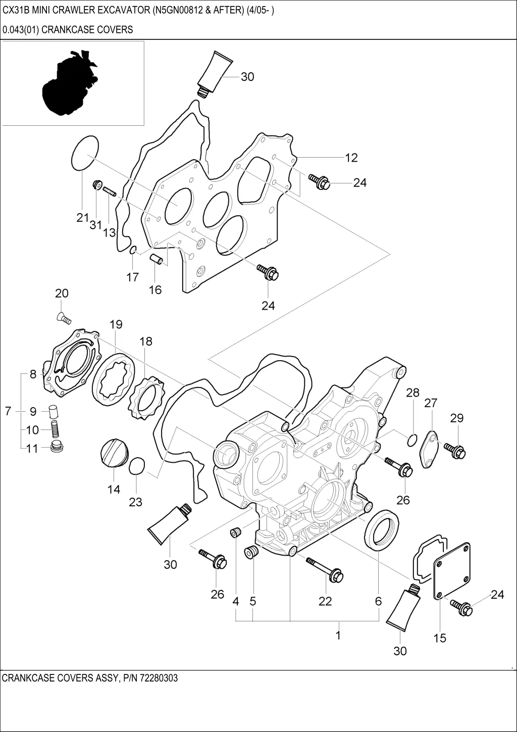 cx31b mini crawler excavator n5gn00812 after 4 05 32