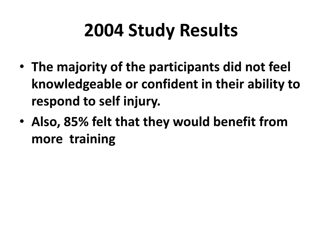 2004 study results