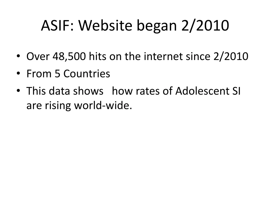 asif website began 2 2010