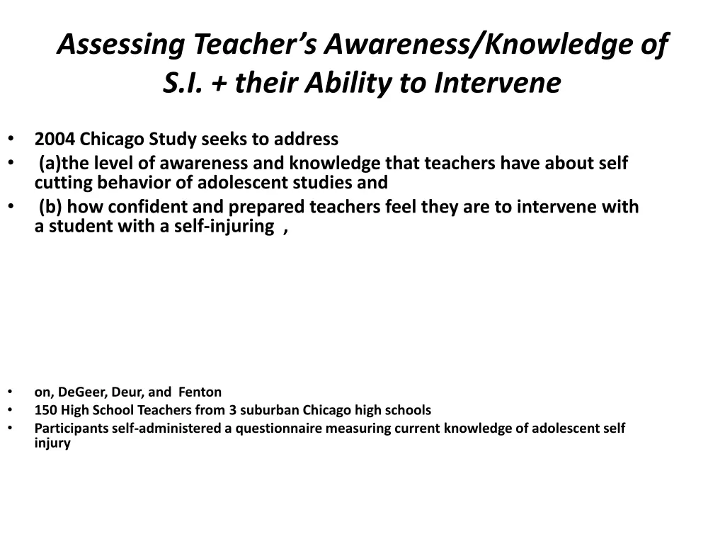 assessing teacher s awareness knowledge