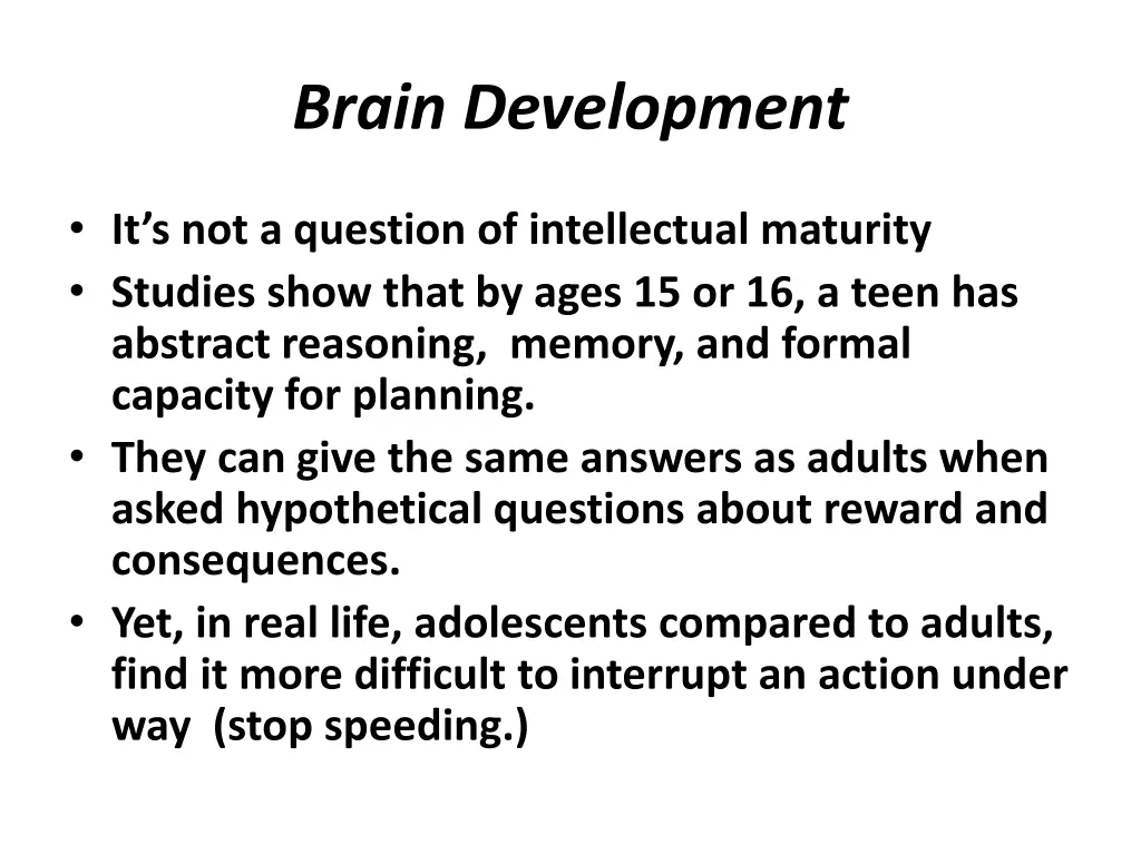 brain development