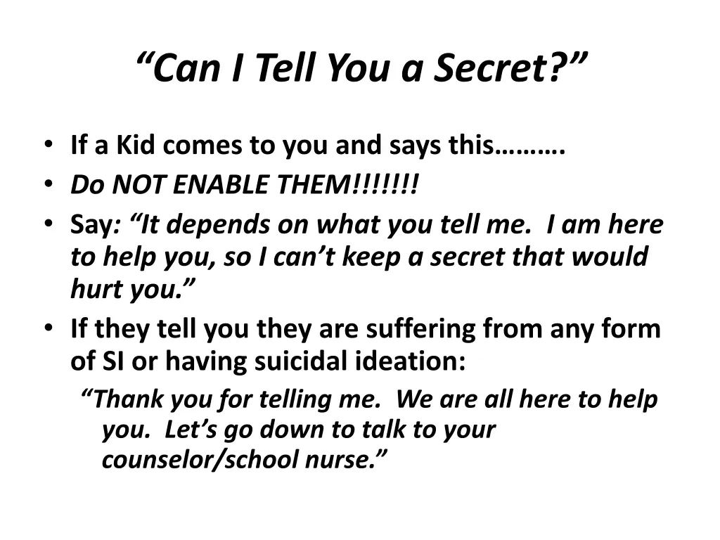 can i tell you a secret