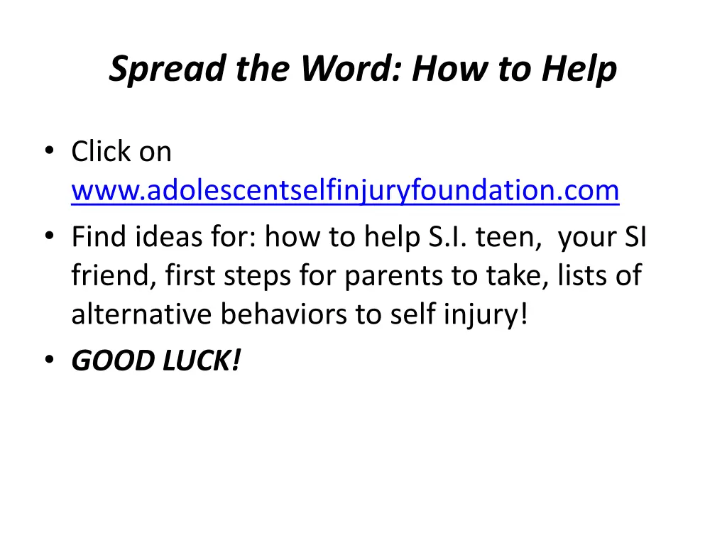 spread the word how to help