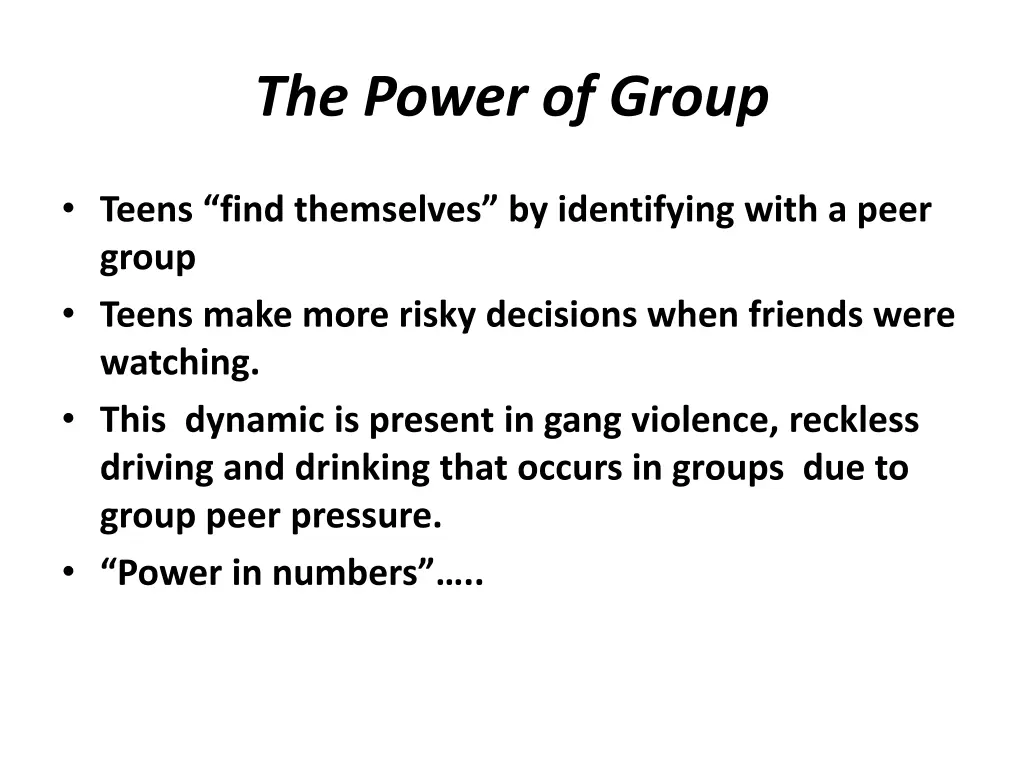 the power of group