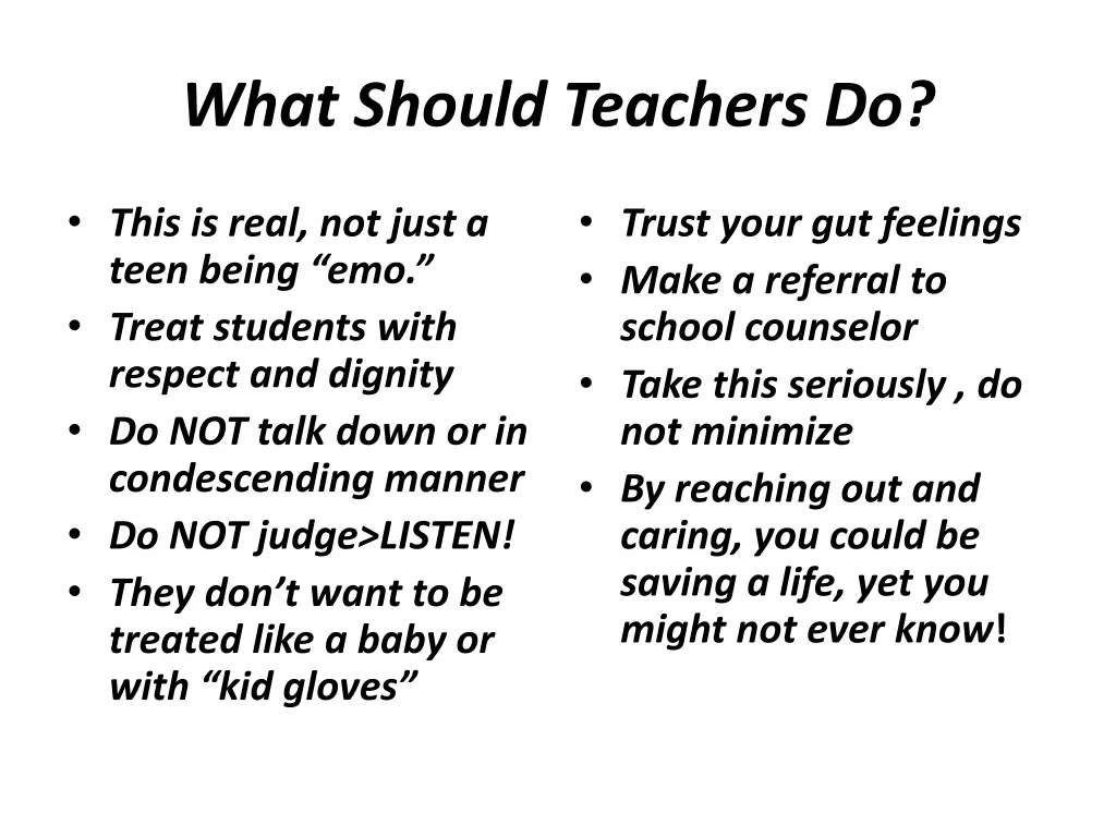 what should teachers do