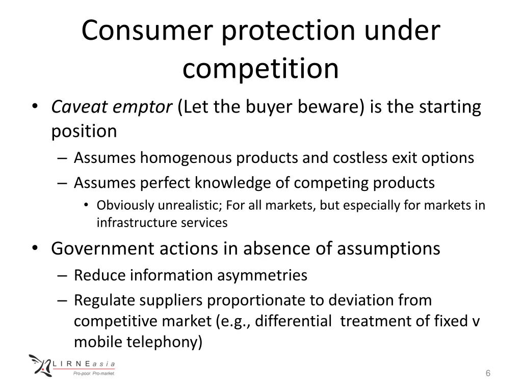 consumer protection under competition caveat