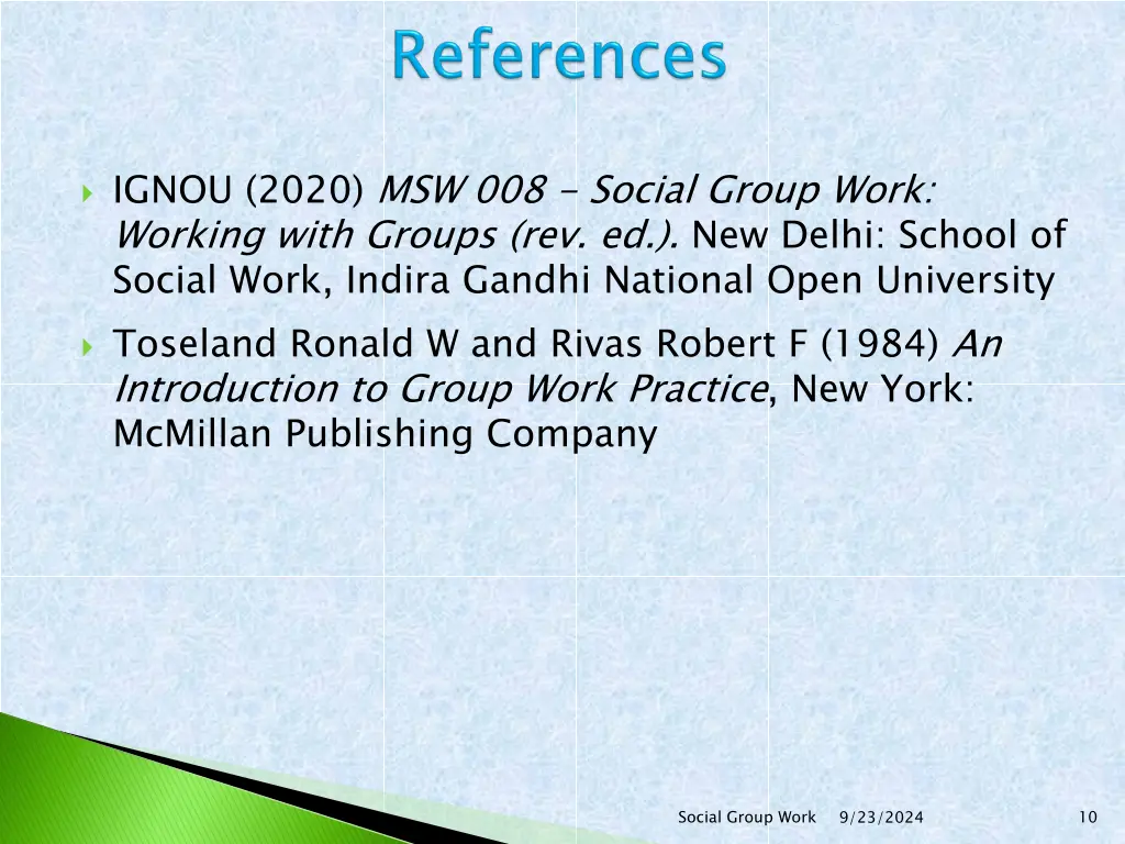 ignou 2020 msw 008 social group work working with