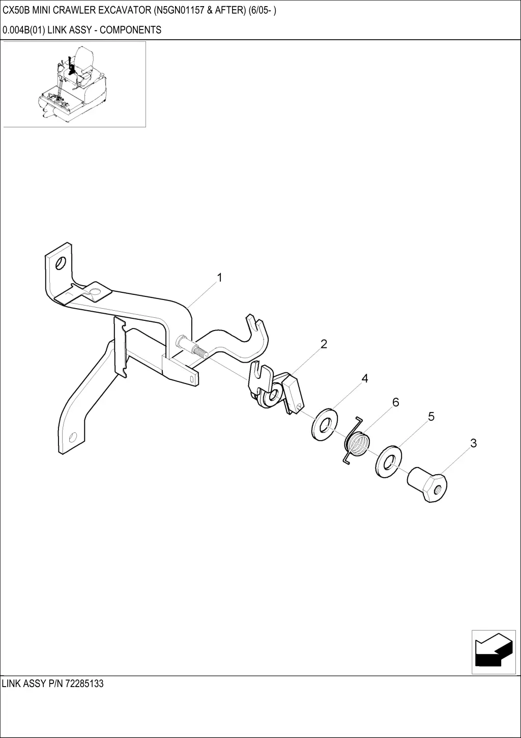 cx50b mini crawler excavator n5gn01157 after 6 05 22