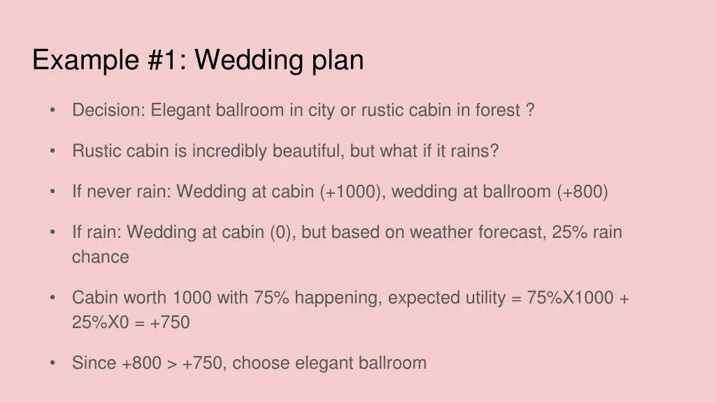 example 1 wedding plan