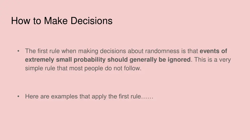 how to make decisions