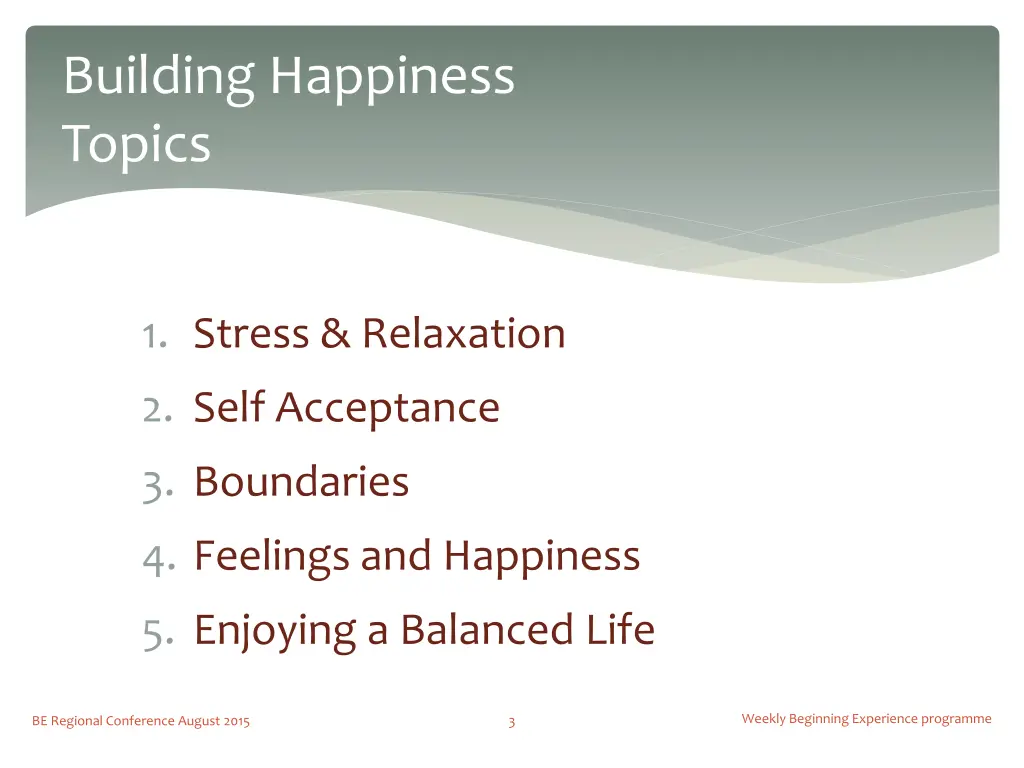 building happiness topics