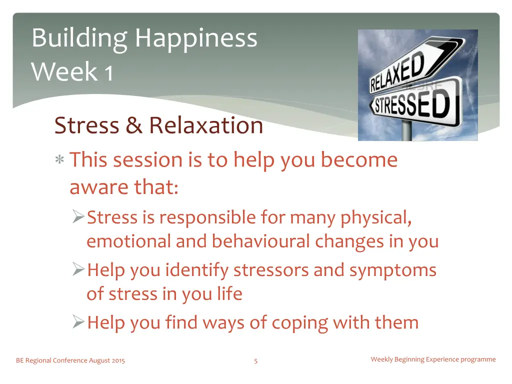 building happiness week 1